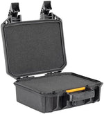 Pelican Vault V100 case showing push button latches
