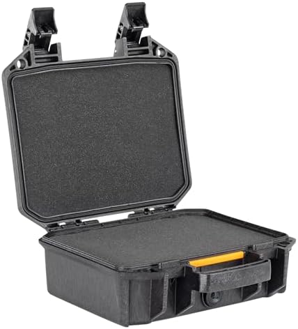 Pelican Vault V100 case showing push button latches
