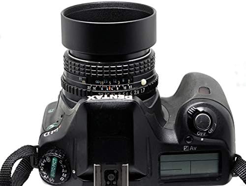 Fotasy lens hood with 58mm center-pinch cap attached