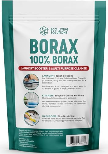 Natural sodium borate multipurpose cleaner for household stain removal.