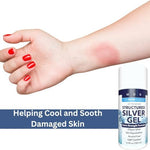 Topical cooling skincare gel showing the pH balanced and alcohol free certifications.