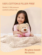 YnM chunky knitted cotton heavy blanket folded neatly showing handmade loop weave