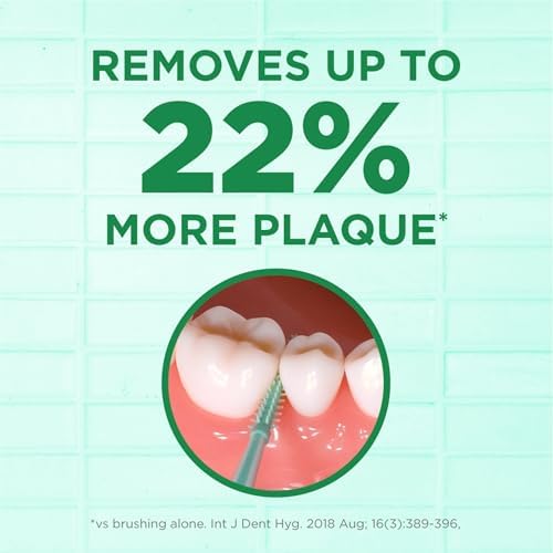 Ergonomic flexible rubber handle of the mint flavored oral hygiene pick