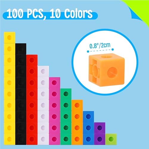Children using SpriteGru colorful snap blocks for math learning