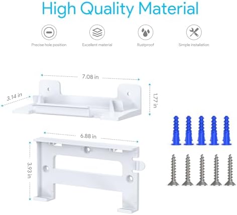 Heavy duty ABS plastic mounting kit showing rear ventilation channels and screw holes