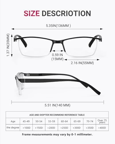 Teraise lightweight TR90 frame reading glasses on desk