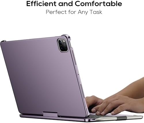Premium purple multi touch trackpad keyboard case folded flat for drawing mode