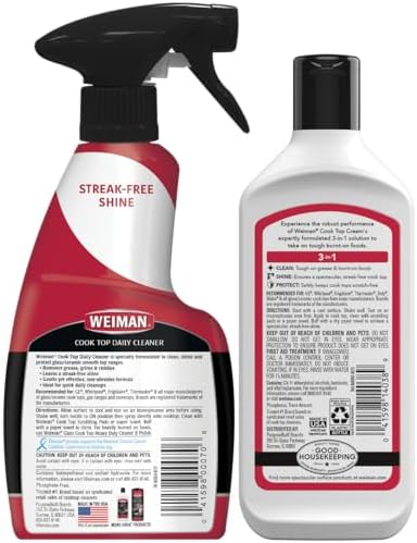 Weiman 12 fluid ounce daily cooktop cleaner spray bottle