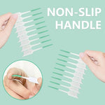 The curved handle design of the WQINX dental pick demonstrating precise reach for back teeth hygiene