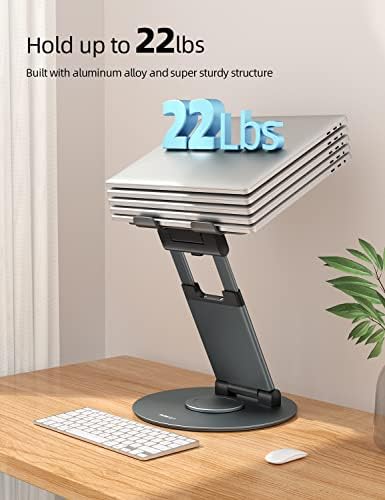 Nulaxy telescopic ergonomic stand folded down compact for desktop storage
