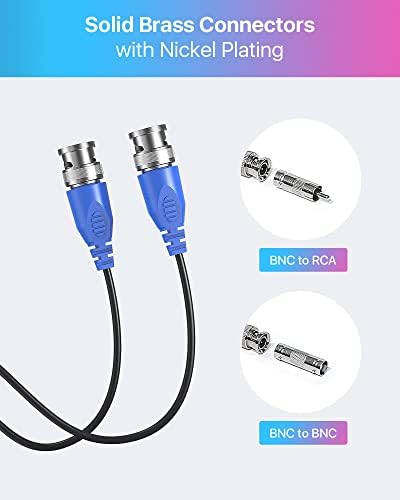 Authentic ZOSI surveillance extension wire bundle with gold plated center pin adapters.