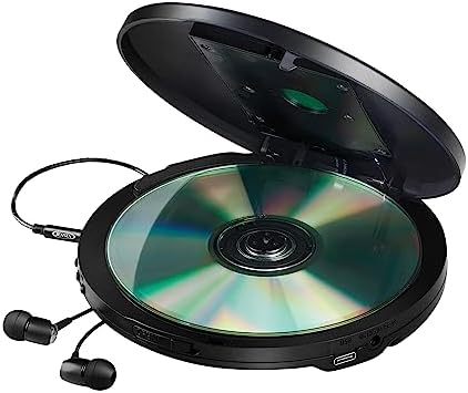 Jensen rechargeable CD player with included earbuds