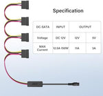 SinLoon multi drive extension splitter cable highlighting the standardized plug and play connectors.