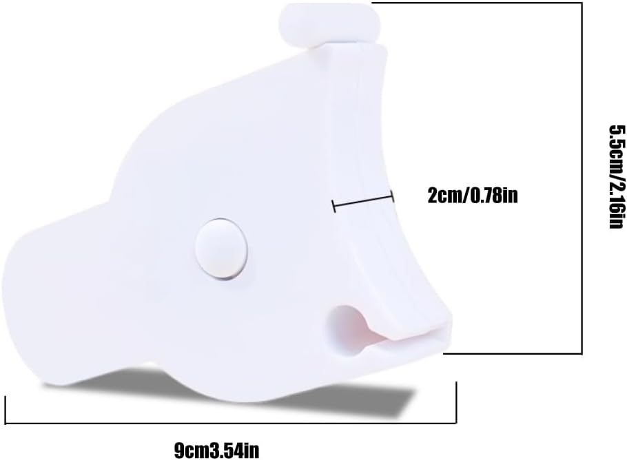 White automatic telescopic tape measure showing dual scale markings