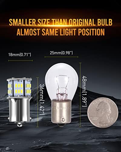 Energy efficient vehicle replacement bulbs for backup and reverse lights