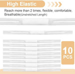 White post surgery nose bandage with elastic ear loops for rhinoplasty recovery support.