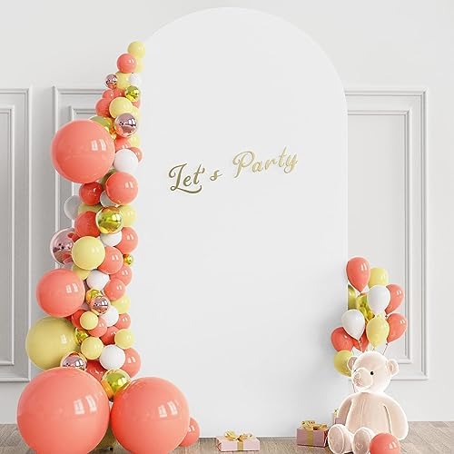 Elegant white photographic background fabric shell ideal for balloon styling and floral event arrangements