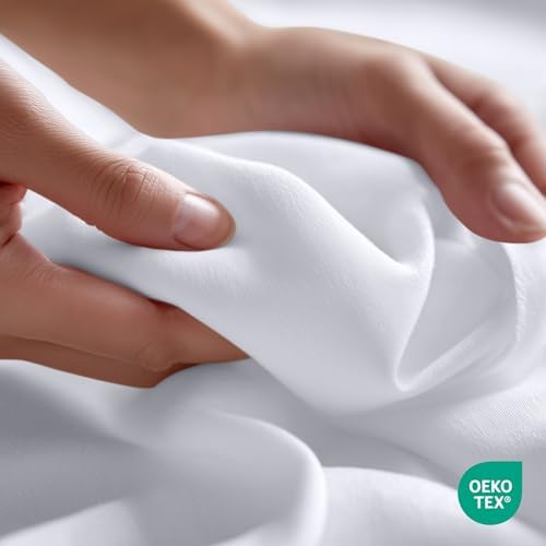 Utopia Bedding wrinkle resistant white top sheet texture closeup