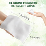 Close up of an open Flodteek mosquito repellent wipe highlighting the soft non greasy fabric texture