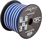 Close up of Skar Audio oxygen-free copper wire strands