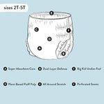USA imported fragrance free toddler training underwear side stretch panel detail