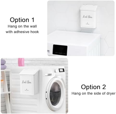 Space saving magnetic trash can for dryer sheets and pods.