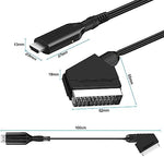 General premium audio and video downscaling adapter cable package contents including the USB power line.
