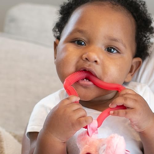 Dr. Brown's pink flexees teether lifestyle and feature layout
