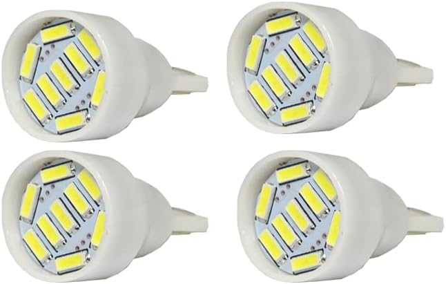 ICBEAMER T15 T10 white LED backup parking light bulbs front view showing the circular 9 SMD pattern.