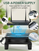 AmRunJe quiet electronics fan showcasing the inline three speed controller switch on the USB cable