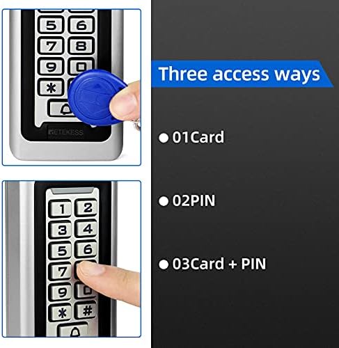 Retekess security standalone keypad retail box packaging with accessories.