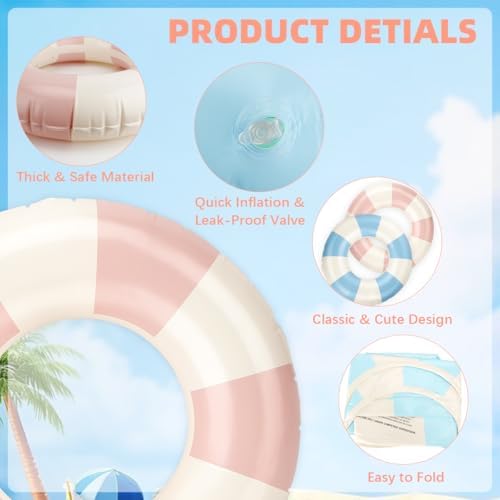 Portable round floaties for children beach day
