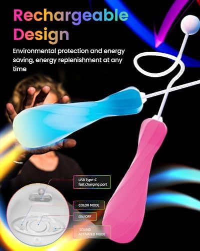 Adjustable rope detail on Poiloves LED Poi sticks