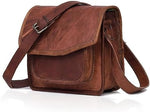 Cuero Handmade Crossbody Tablet Bag Distressed Leather Texture