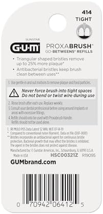 Authentic GUM oral care refills package back details and instructions