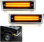 Bestview amber automotive signal lamps showing dual row LED chips