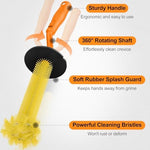 Cleanan 360 degree rotating garbage disposal brush head