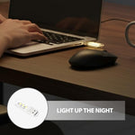 Pack of 6 portable warm glow USB mini lamps displayed together highlighting their small flash-drive size.