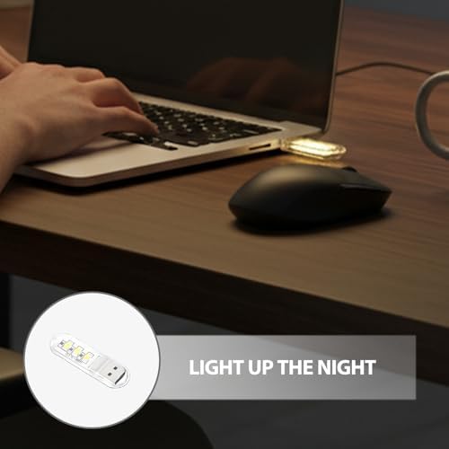Pack of 6 portable warm glow USB mini lamps displayed together highlighting their small flash-drive size.