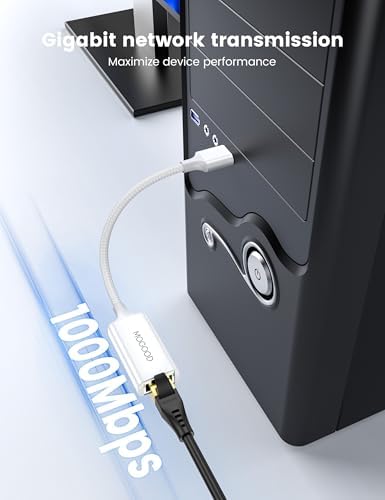 Durable aluminum housing of MOGOOD LAN network adapter
