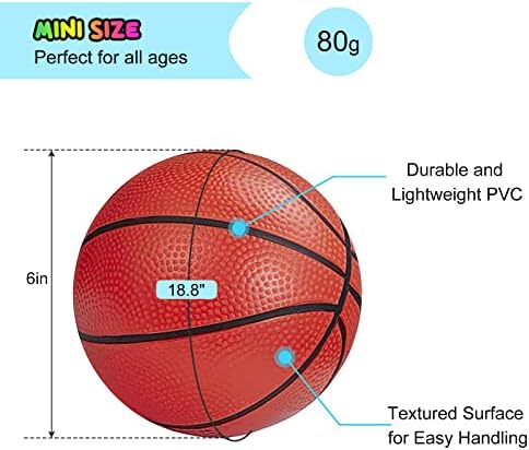Three red PVC mini basketballs for kids indoor sports