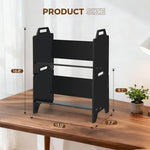Two pack black modular media storage tower holding compact disc jewel cases on a shelf