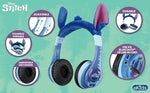 eKids wireless children earphones showing the adjustable padded headband side profile