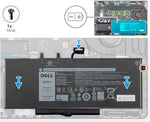 DELL 3HWPP 68Wh laptop power unit demonstrating structural screw mount points for chassis fit
