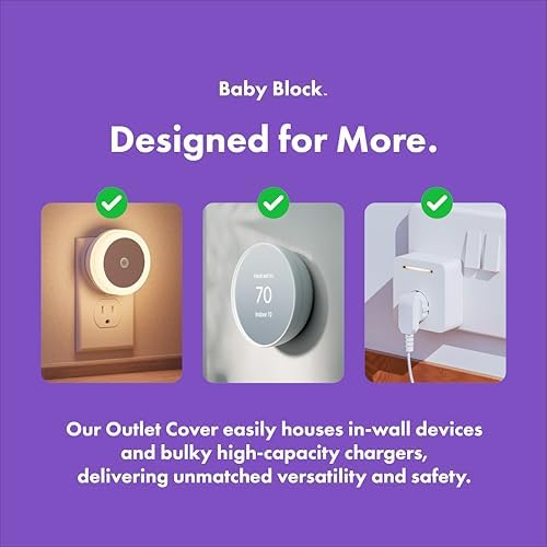 Side profile of Baby Block childproof outlet cover