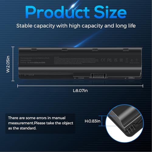 Fancy Buying MU09 high capacity replacement power cell for HP Pavilion laptops sitting upright on a white backdrop