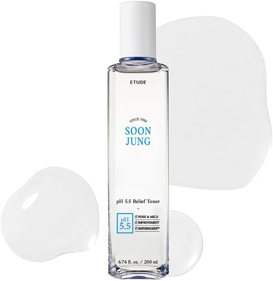 Etude SoonJung pH 5.5 Relief Toner front view bottle for sensitive skin hydrating routine