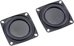 Pair of black passive bass radiators for audio systems
