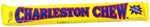 Bite-sized chocolate coated vanilla nougat pieces alongside the classic yellow Charleston Chew Minis packaging.