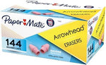 Paper Mate Arrowhead Pink Pearl Cap Erasers, 144 Count - Image 5